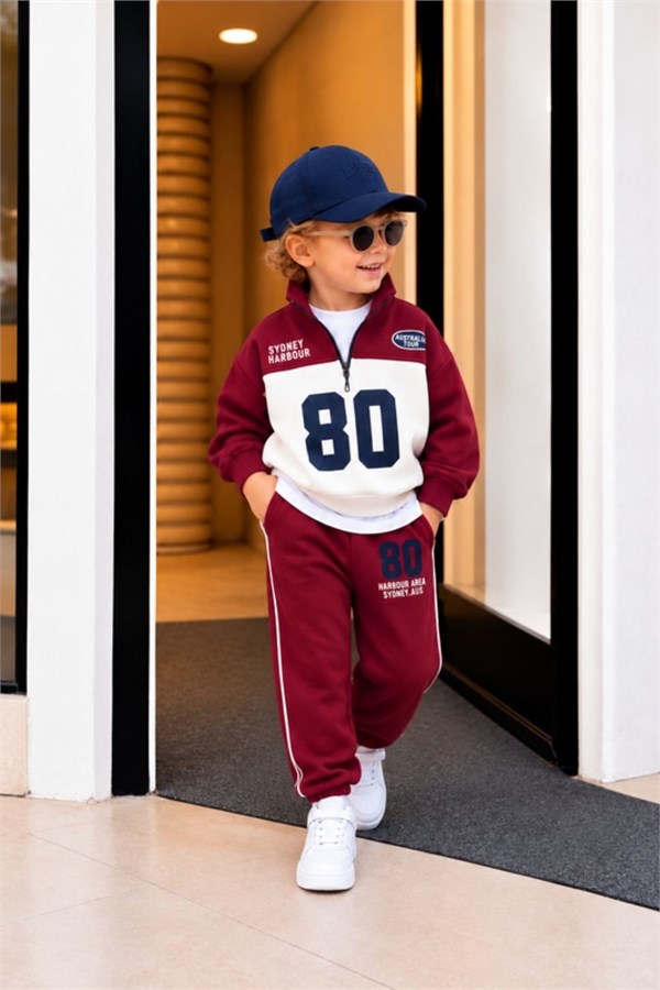 Unisex Balıklı 80 Baskılı 3 İplik Takım