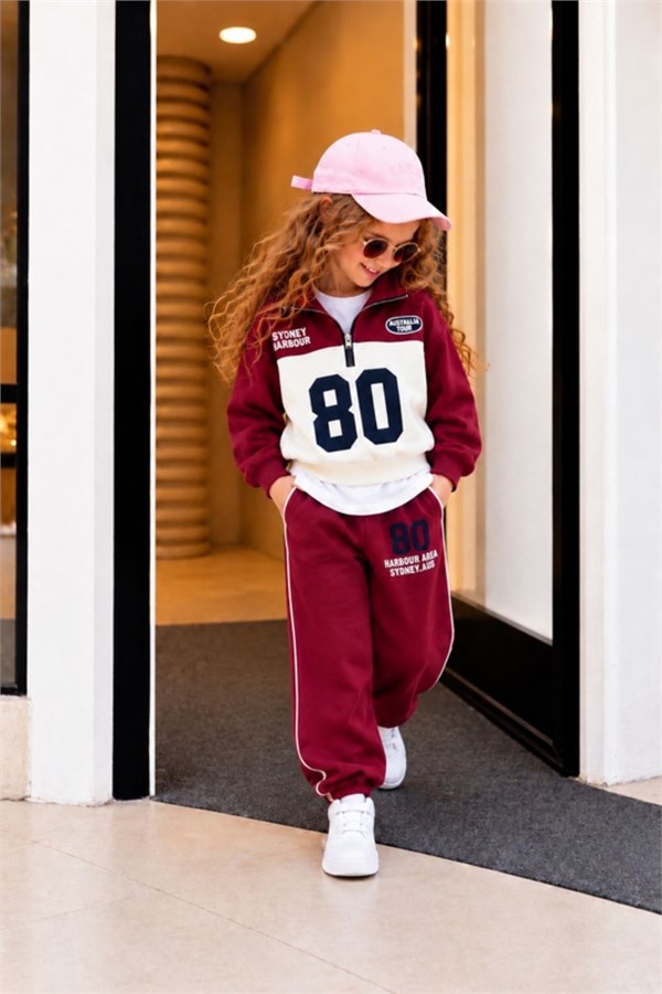 Unisex Balıklı 80 Baskılı 3 İplik Takım