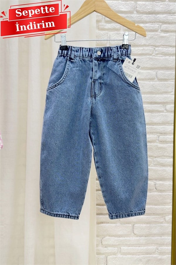 Unisex Baloon Buz MaviJean Pantolon