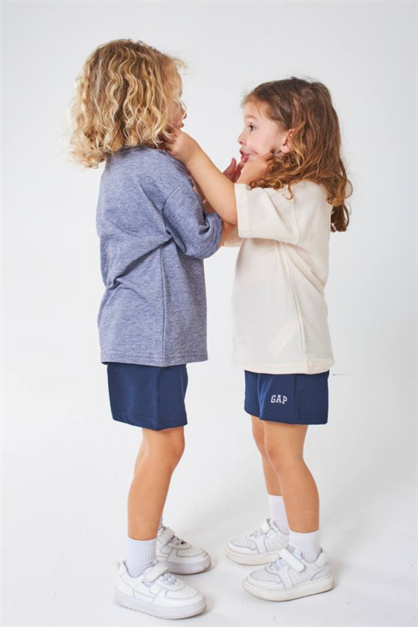 Unisex Bej Laci Şortlu Gap Yaz Takım