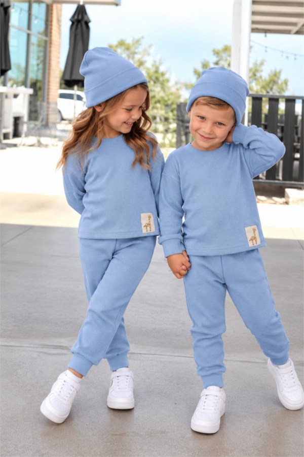 Unisex Bereli Kaşkorse Mavi Takım