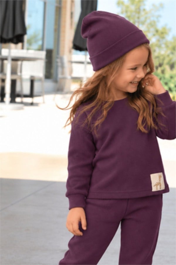Unisex Bereli Kaşkorse Mürdüm Takım