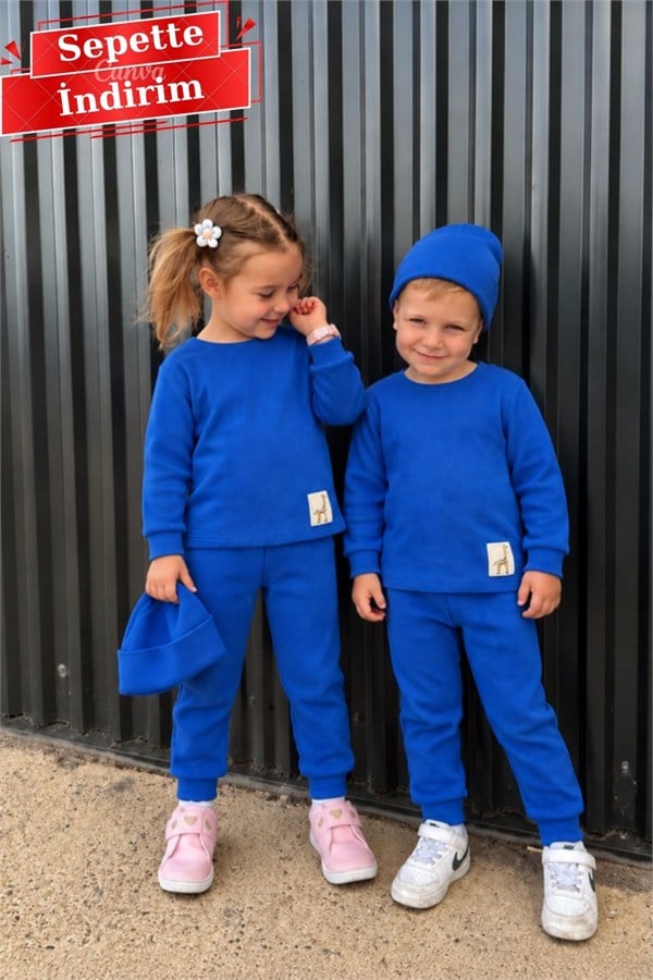 Unisex Bereli Kaşkorse Saks Takım