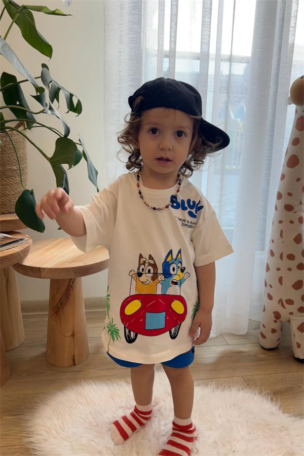 Unisex Bluey Şortlu Takım