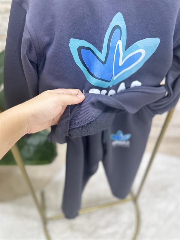 Unisex Çocuk 3 İplik Adidas Anrasit Takım