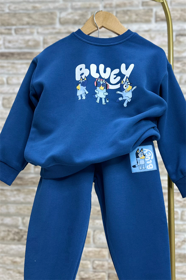 Unisex Çocuk 3 İplik Bluey Laci Takım