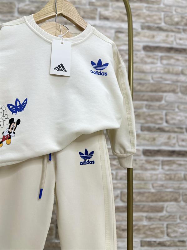 Unisex Çocuk 3 İplik Ekru Mickey Takım