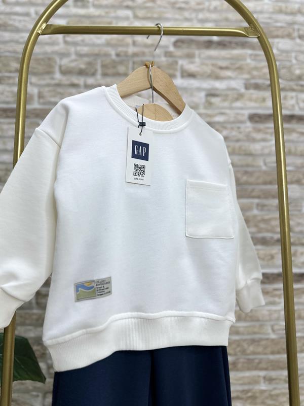 Unisex Çocuk 3 İplik Gap Laci Beyaz Takım