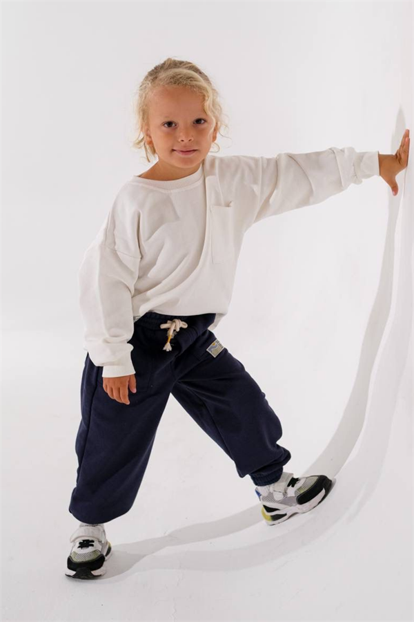 Unisex Çocuk 3 İplik Gap Laci Beyaz Takım