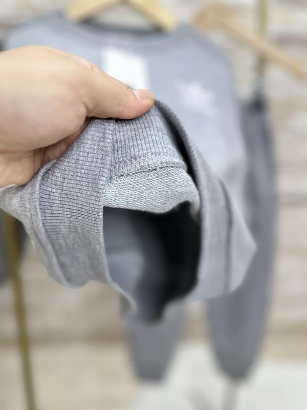 Unisex Çocuk 3 İplik Gri Mickey Takım