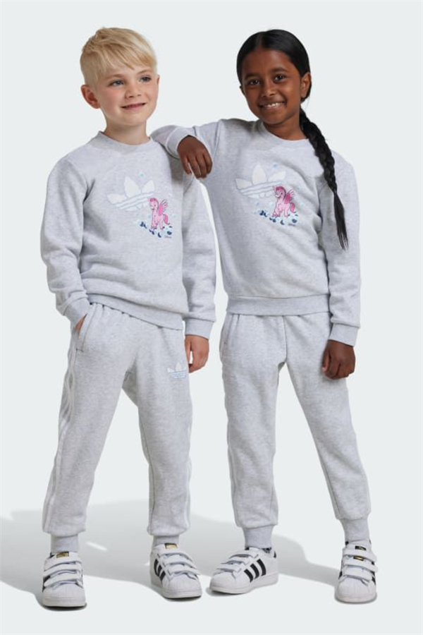 Unisex Çocuk 3 İplik Gri Unicorn Takım