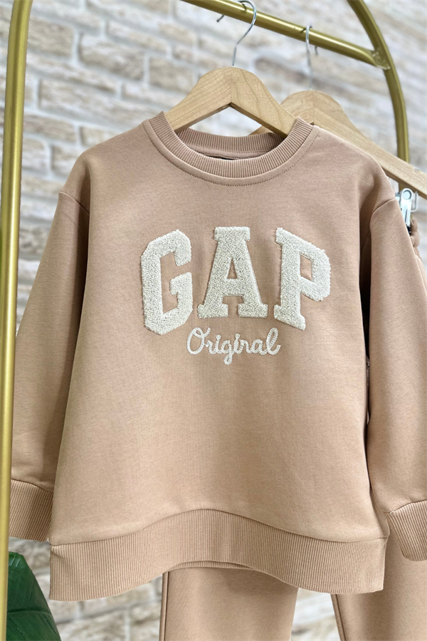 Unisex Çocuk 3 İplik Kahve Süzene Gap Takım