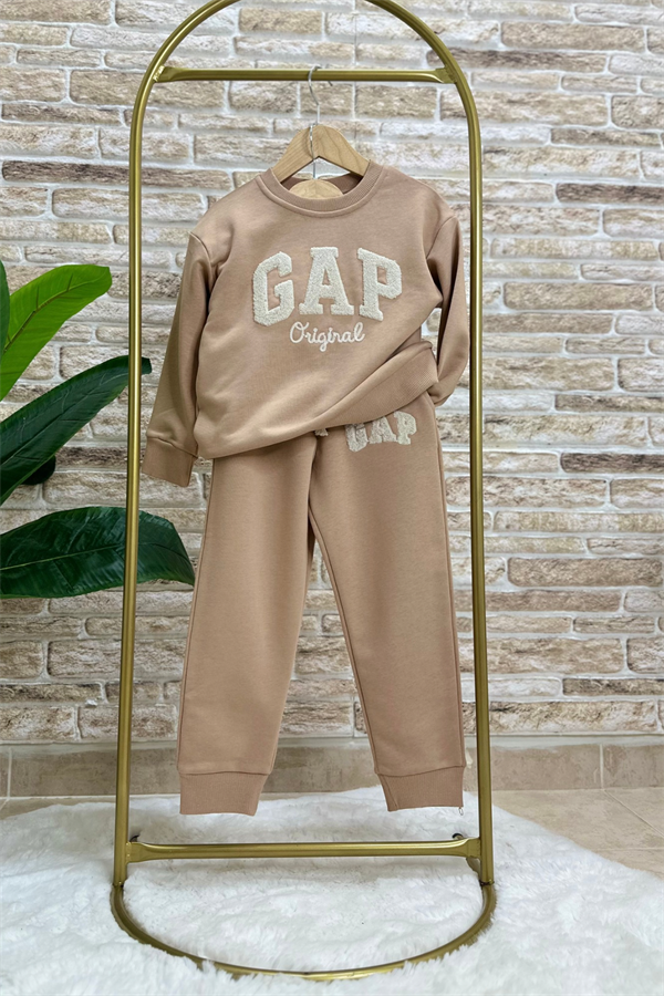 Unisex Çocuk 3 İplik Kahve Süzene Gap Takım