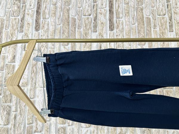 Unisex Çocuk 3 İplik Lacivert Fitilli Yarım Fermuarlı İkili Takım