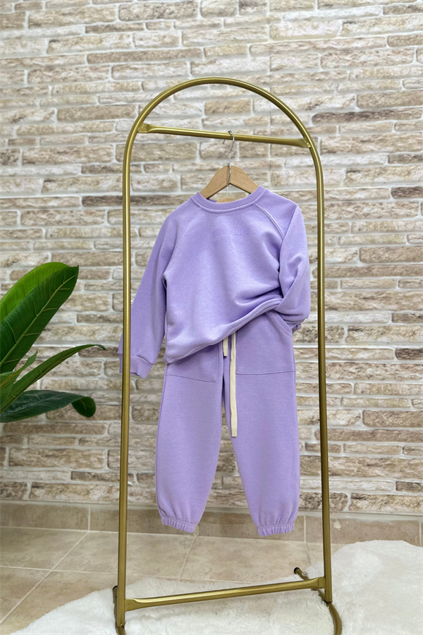 Unisex Çocuk 3 İplik  Memories Lila  Takım