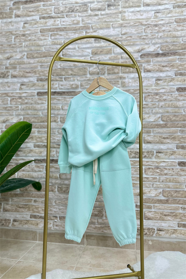 Unisex Çocuk 3 İplik  Memories Turkuaz  Takım