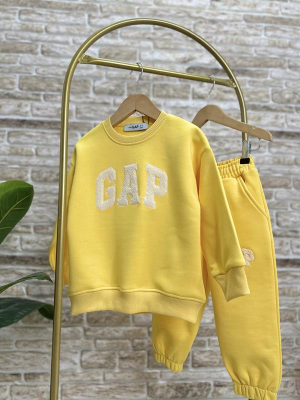 Unisex Çocuk 3 İplik Sarı Gap Takım