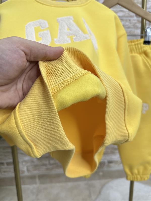 Unisex Çocuk 3 İplik Sarı Gap Takım