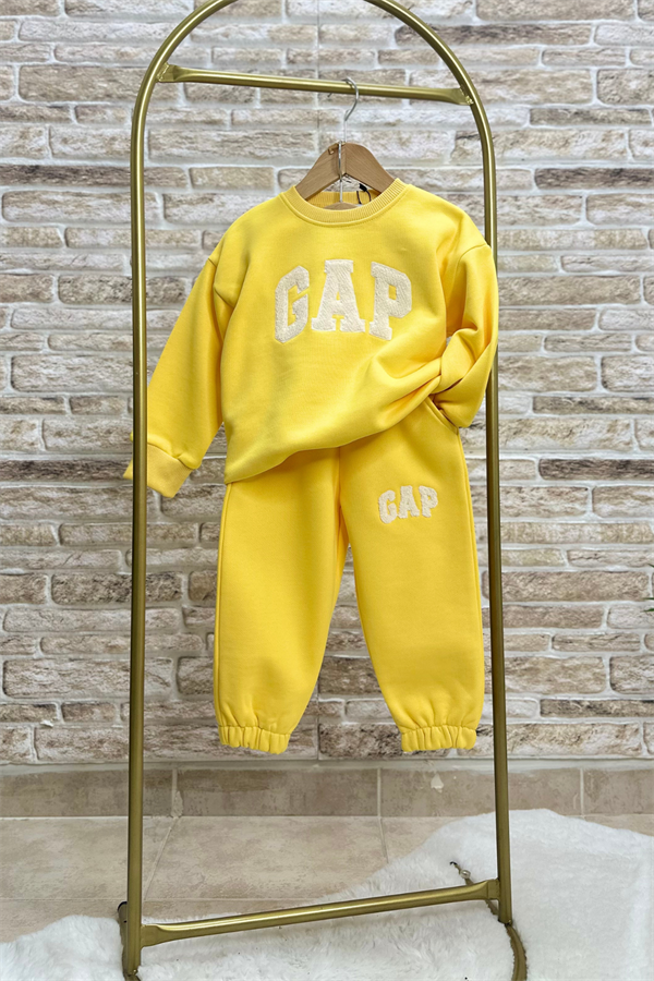 Unisex Çocuk 3 İplik Sarı Gap Takım
