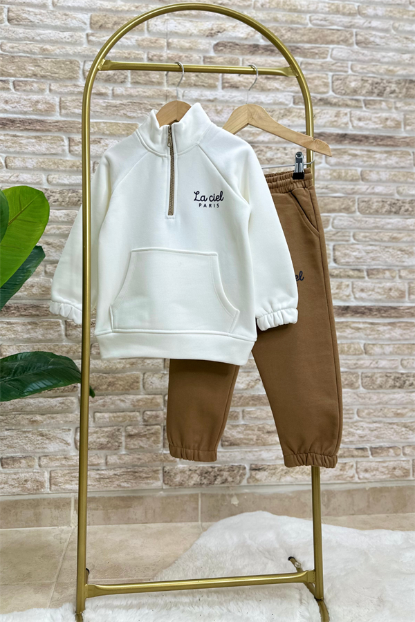 Unisex Çocuk Balıkçı Yaka Fermuarlı Takım