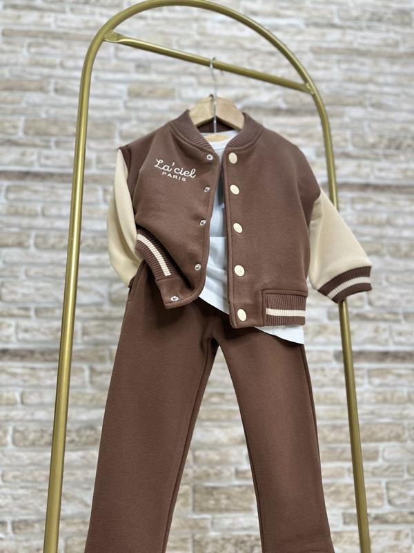 Unisex Çocuk Kolej Ceket Eşofman Takım