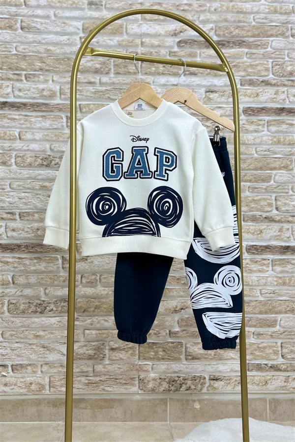 Unisex Çocuk Mickey Nakışlı Gap Takım
