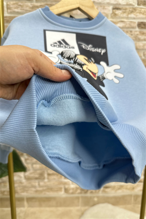 Unisex Çocuk Şardonlu Adids Mavi Siyah Takım