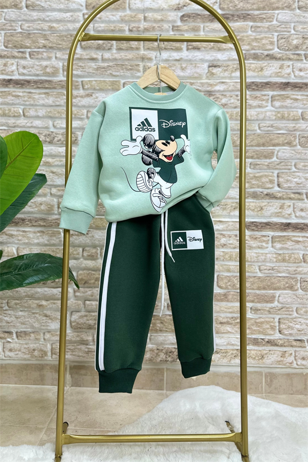 Unisex Çocuk Şardonlu Adids Yeşil Takım