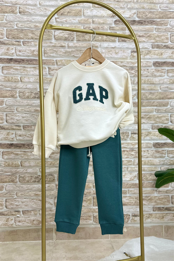 Unisex Çocuk Süzene Nakışlı İndigo Gap Takım