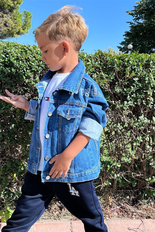 Unisex Denim Kalpli  Kot Ceket