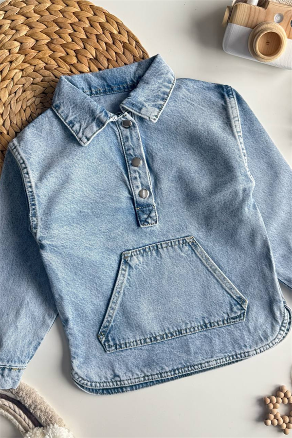 Unisex Denim Mavi Sweat