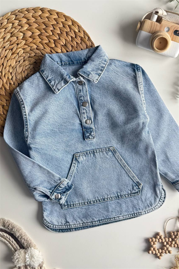 Unisex Denim Mavi Sweat