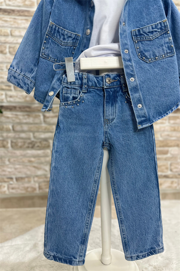 Unisex Çocuk Denim Takım