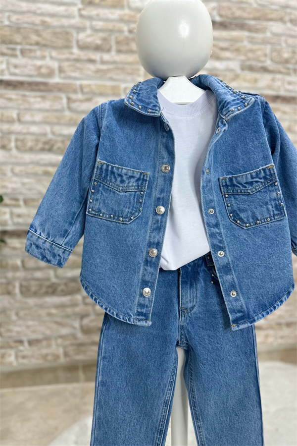 Unisex Çocuk Denim Takım