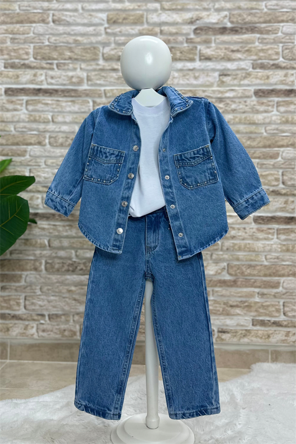 Unisex Çocuk Denim Takım
