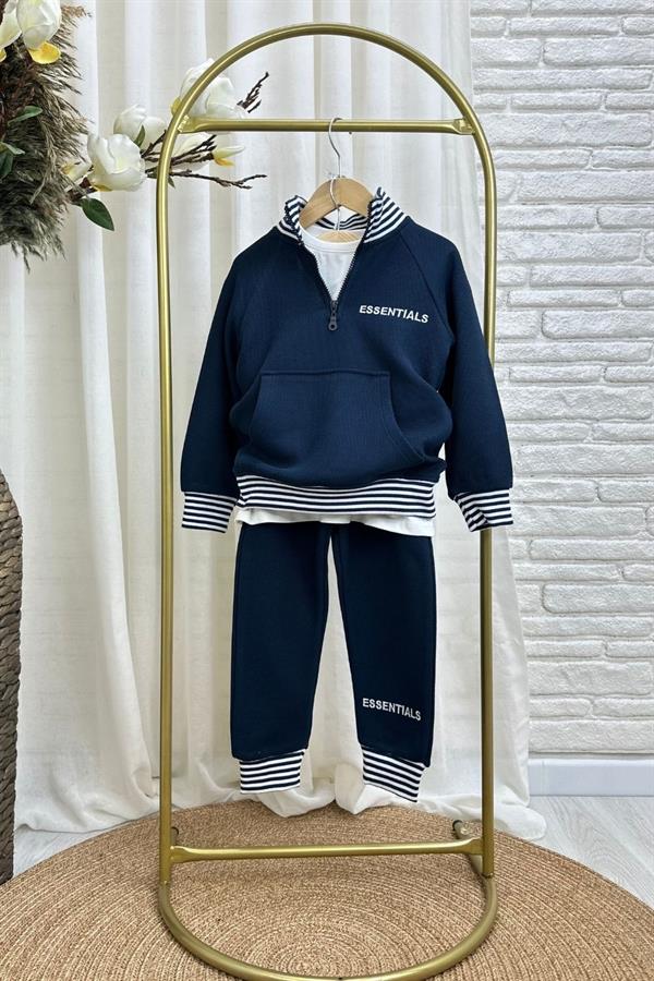 Unisex Dik Yaka Essentials Laci Takım