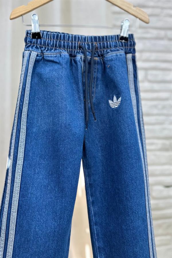 Unisex Fermualı Dik Yaka Adids Denim Takım