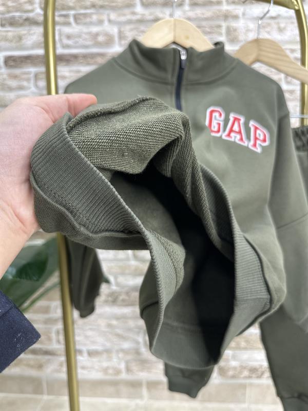 Unisex Fermuarlı Balıkçı Yaka Gap Haki Takım 