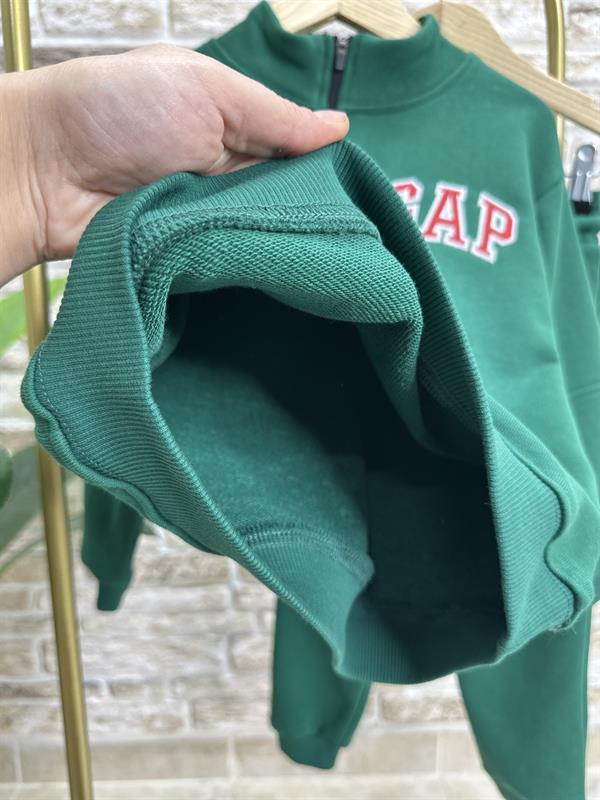 Unisex Fermuarlı Balıkçı Yaka Gap Yeşil Takım 