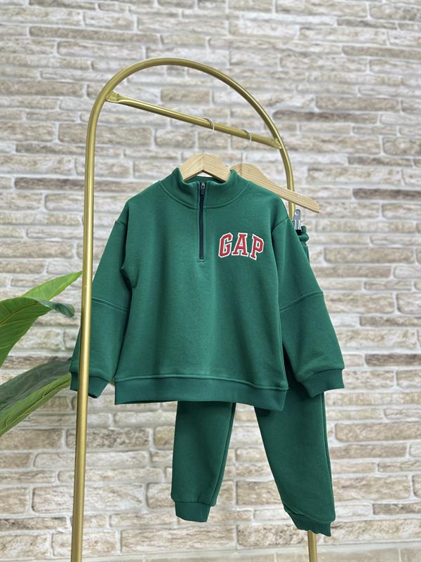 Unisex Fermuarlı Balıkçı Yaka Gap Yeşil Takım 