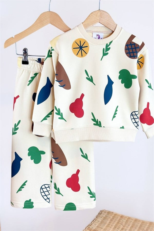 Unisex Fruit Renkli 3 İplik Takım