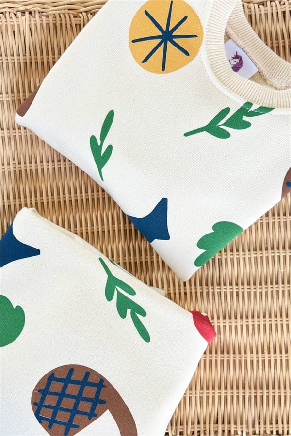 Unisex Fruit Renkli 3 İplik Takım