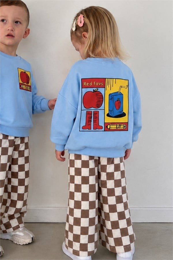 Unisex Gabardin Pantolonlu Mavi  Red Favs  Takım