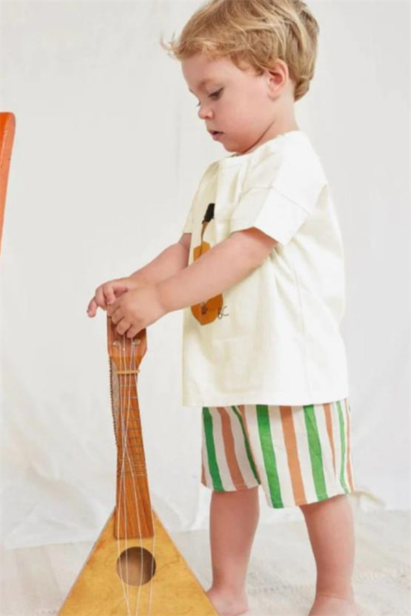 Unisex Gitar Baskılı Tshirt Şort Takım