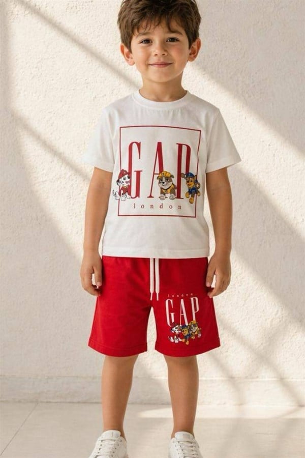Unisex Gp Pawpatrol Kırmızı Şortlu Takım