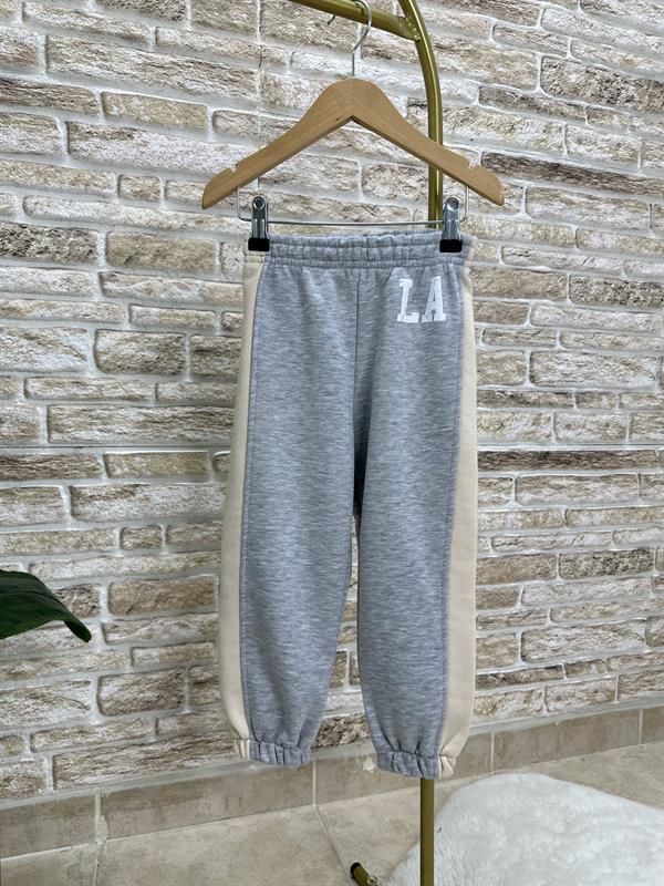 Unisex Gri Krem La İkili Takım