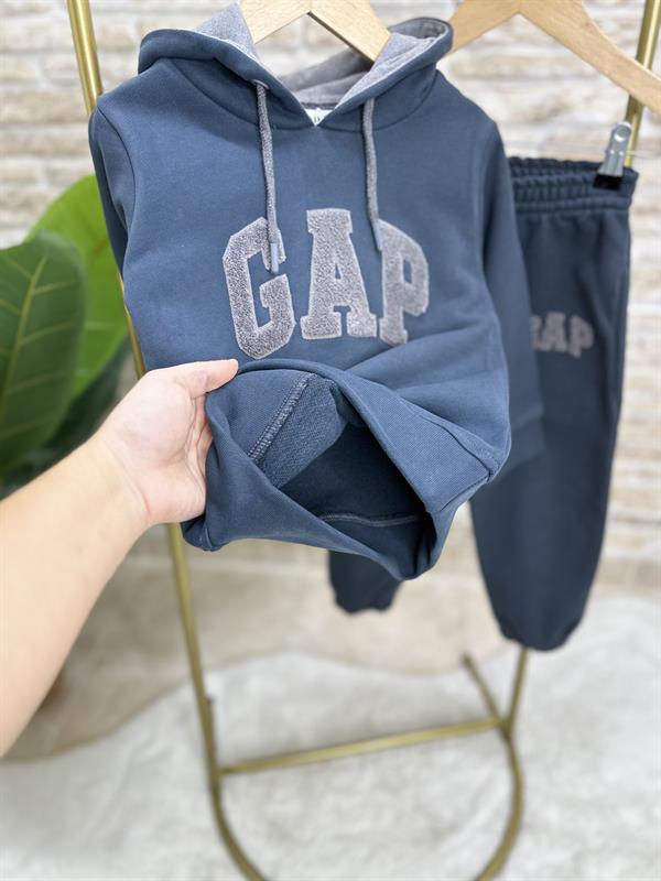 Unisex İnce Şardonlu Süzene Kapüşonlu Gap Takım
