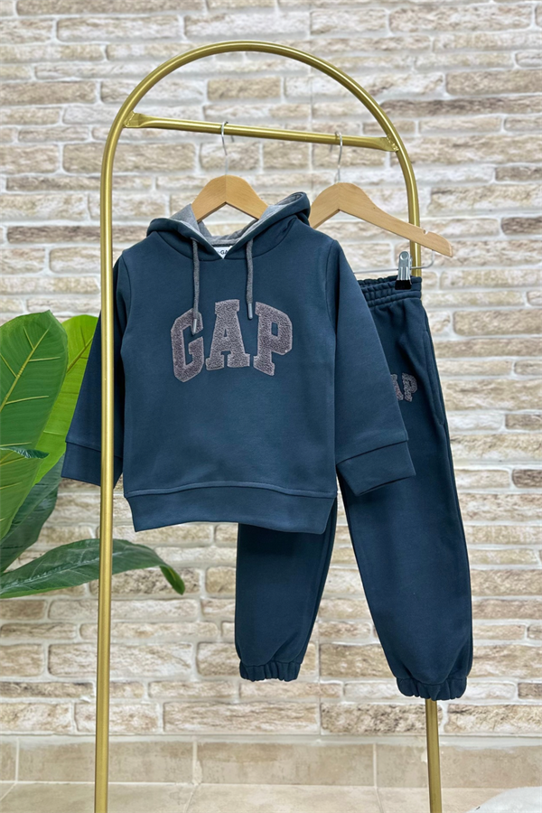 Unisex İnce Şardonlu Süzene Kapüşonlu Gap Takım