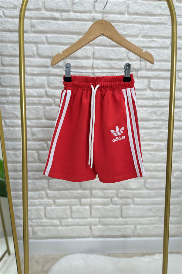 Unisex Kırmızı Adidas Şortlu Takım 