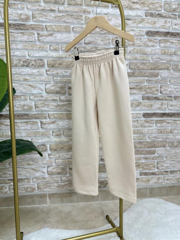 Unisex Krem Kapüşonlu İkili Takım